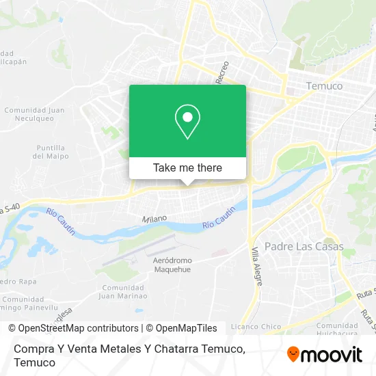 Compra Y Venta Metales Y Chatarra Temuco map