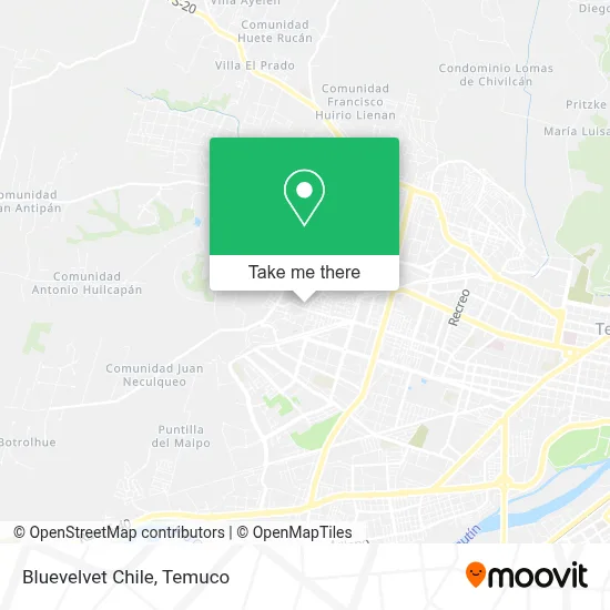 Bluevelvet Chile map