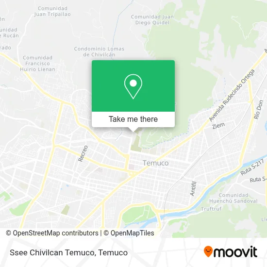 Ssee Chivilcan Temuco map