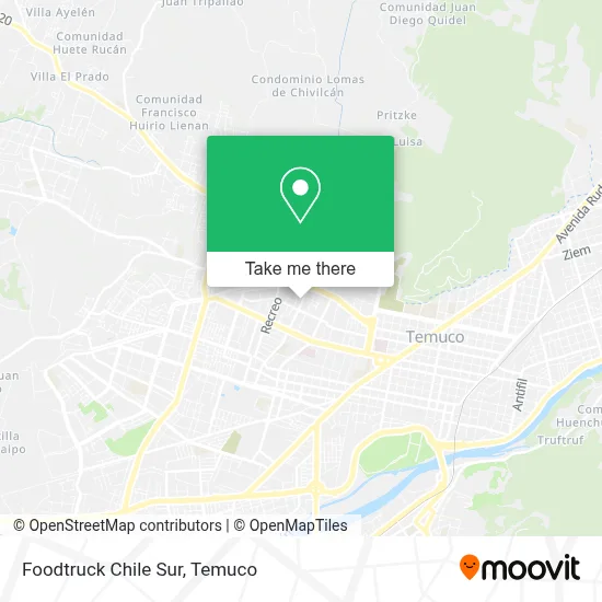 Foodtruck Chile Sur map