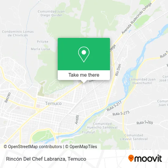 Rincón Del Chef Labranza map