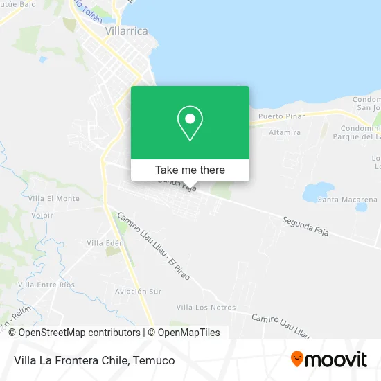 Villa La Frontera Chile map