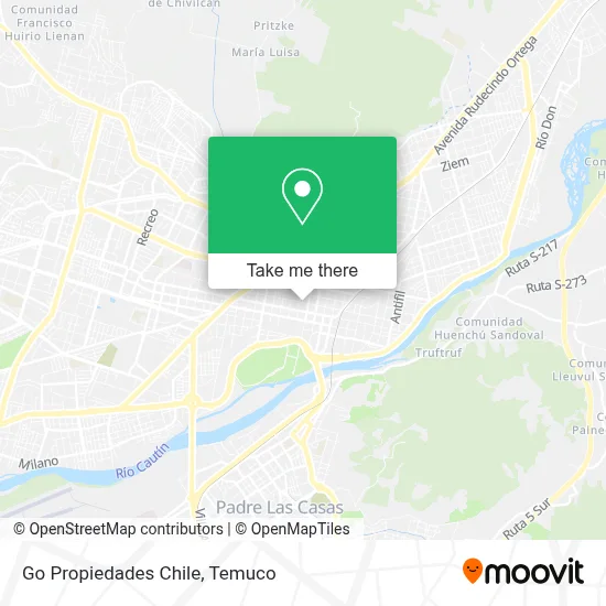 Go Propiedades Chile map