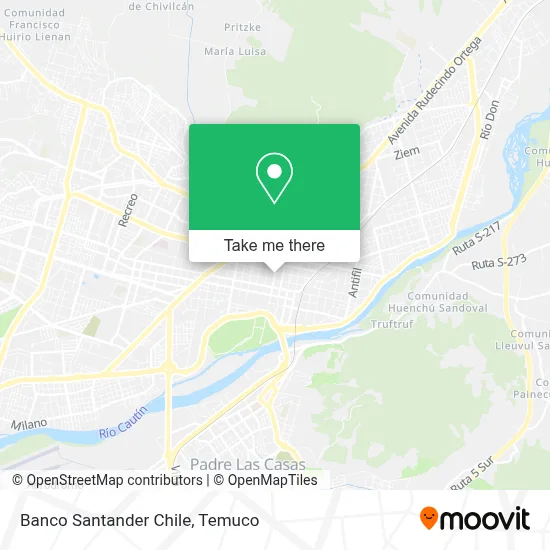 Banco Santander Chile map
