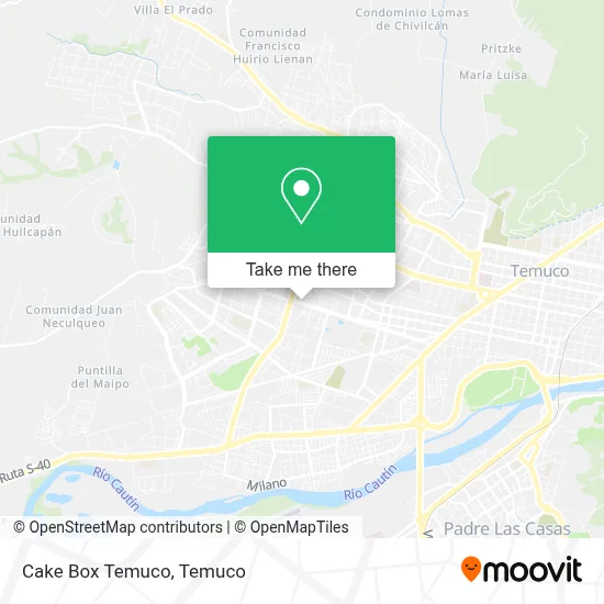 Cake Box Temuco map