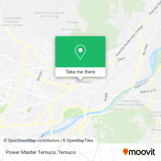 Power Master Temuco map