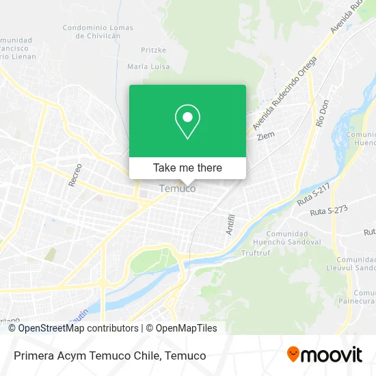 Primera Acym Temuco Chile map