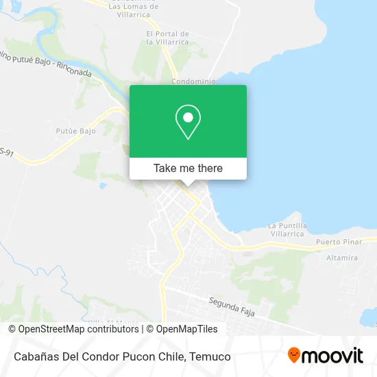 Cabañas Del Condor Pucon Chile map