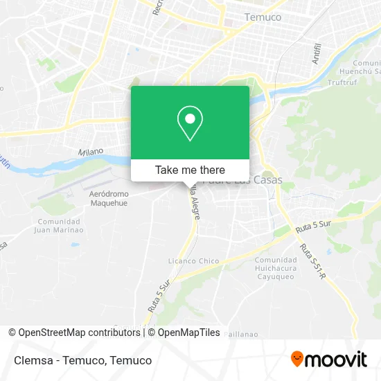 Clemsa - Temuco map