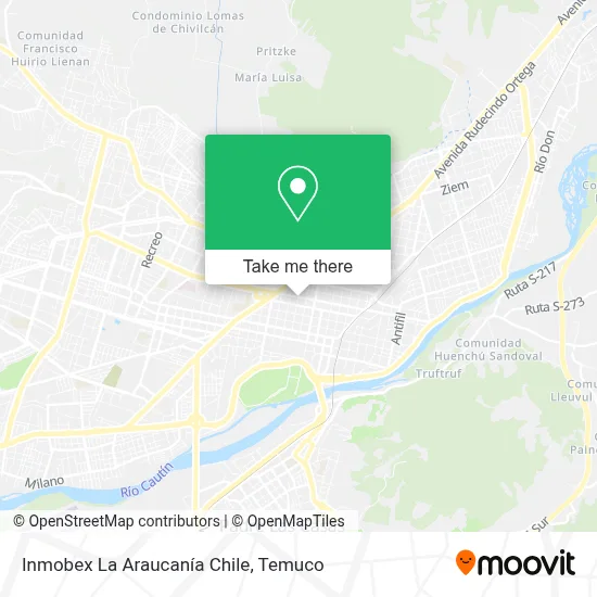 Inmobex La Araucanía Chile map