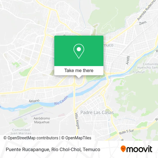 Puente Rucapangue, Rio Chol-Chol map