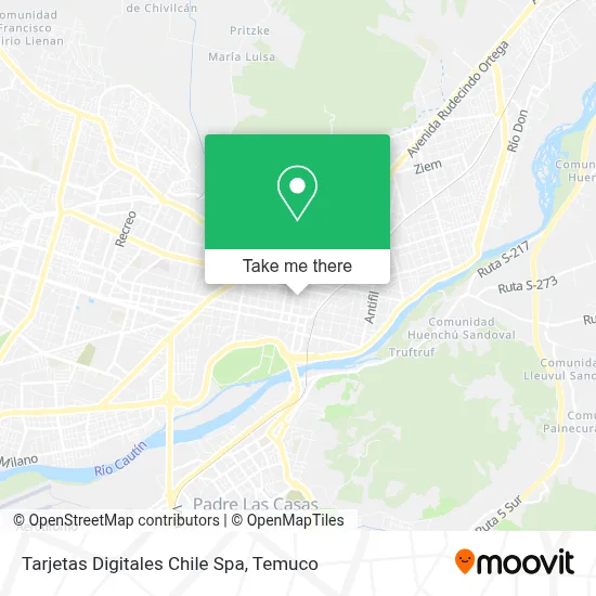 Tarjetas Digitales Chile Spa map