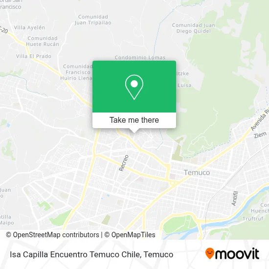 Isa Capilla Encuentro Temuco Chile map