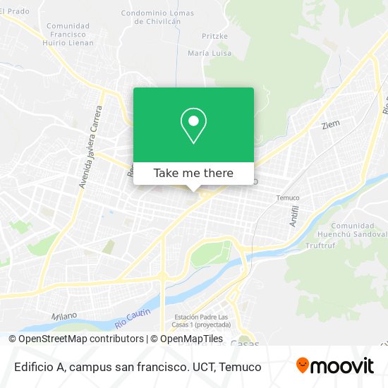 Edificio A, campus san francisco. UCT map