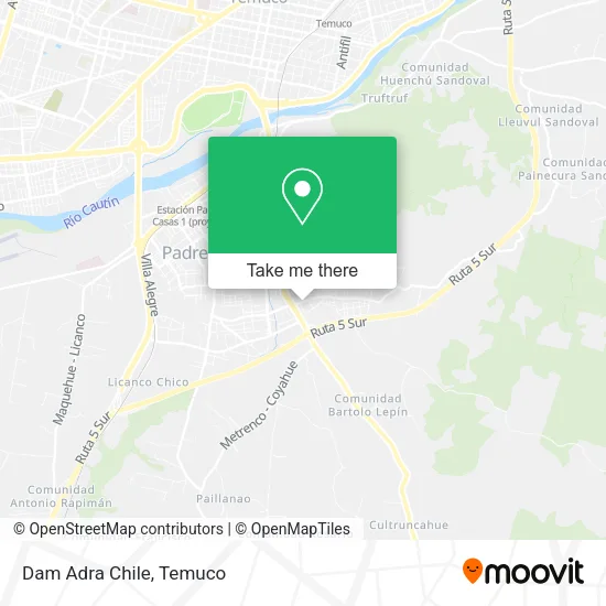 Dam Adra Chile map