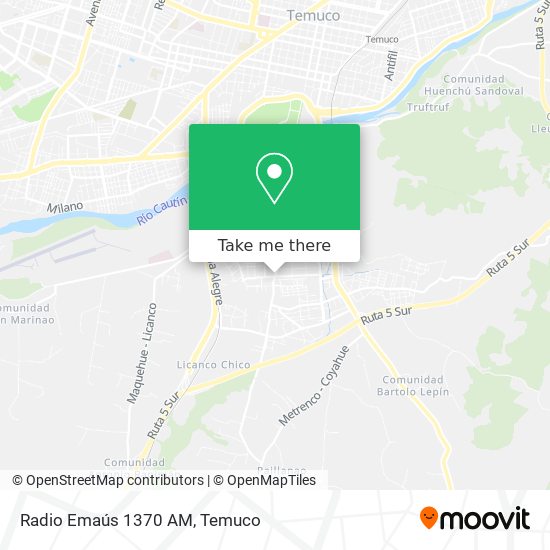 Mapa de Radio Emaús 1370 AM