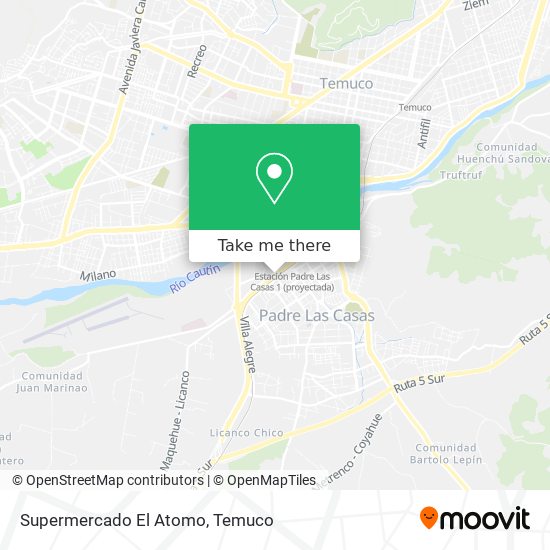 Supermercado El Atomo map