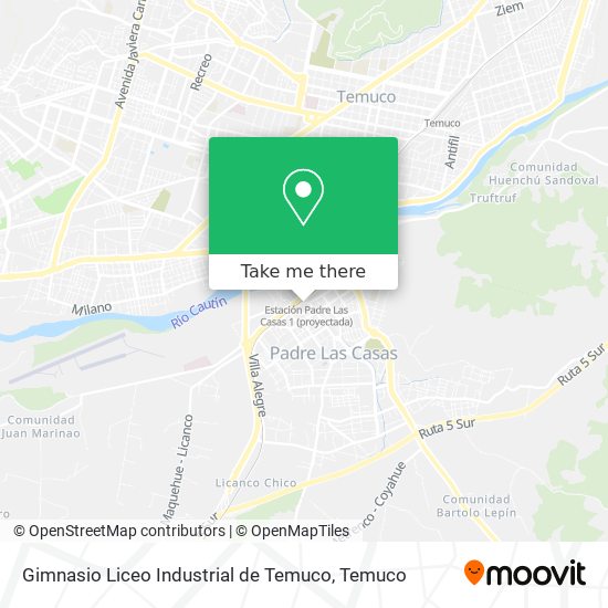 Gimnasio Liceo Industrial de Temuco map