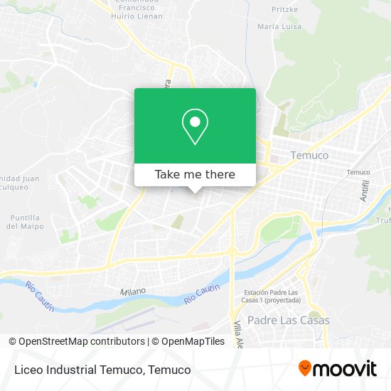 Mapa de Liceo Industrial Temuco