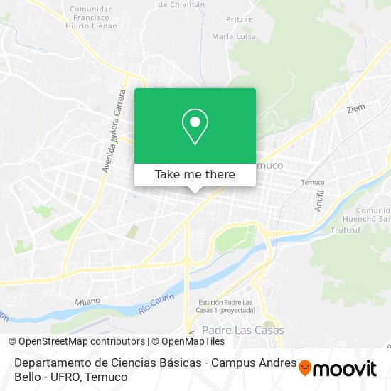 Departamento de Ciencias Básicas - Campus Andres Bello - UFRO map