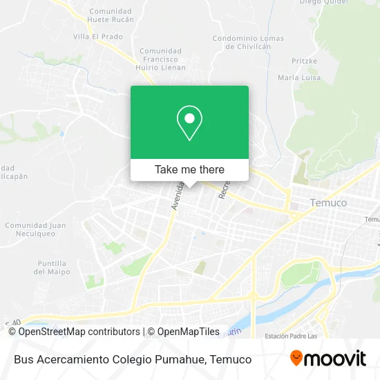 Bus Acercamiento Colegio Pumahue map