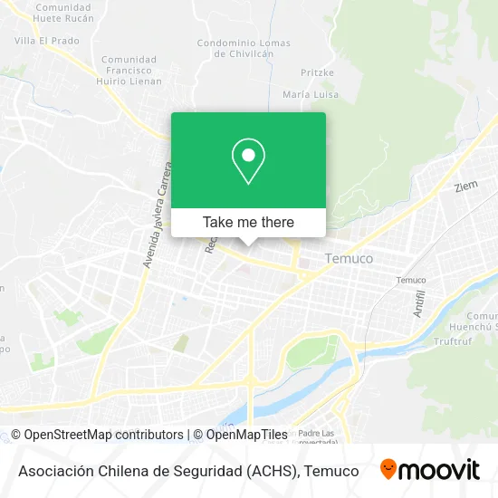 Asociación Chilena de Seguridad (ACHS) map