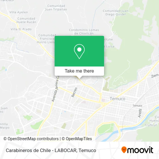 Carabineros de Chile - LABOCAR map
