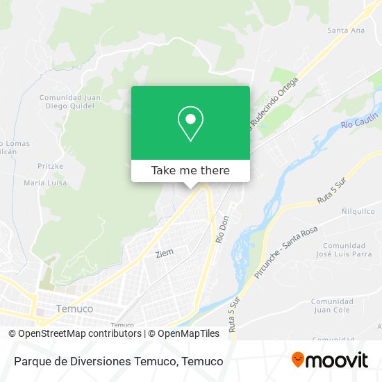 Parque de Diversiones Temuco map