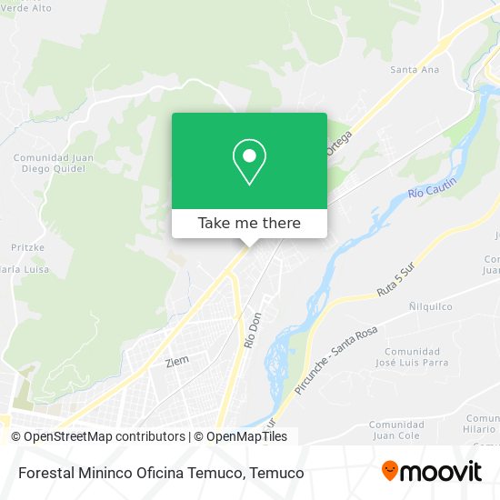 Forestal Mininco Oficina Temuco map