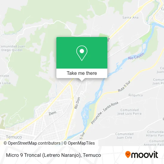Micro 9 Troncal  (Letrero Naranjo) map