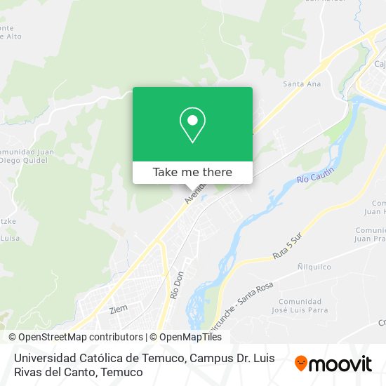 Universidad Católica de Temuco, Campus Dr. Luis Rivas del Canto map