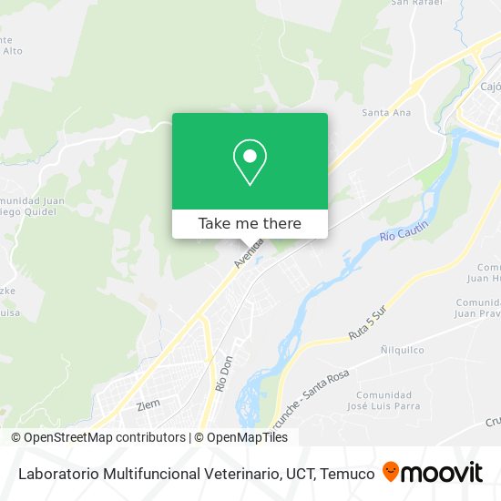 Laboratorio Multifuncional Veterinario, UCT map