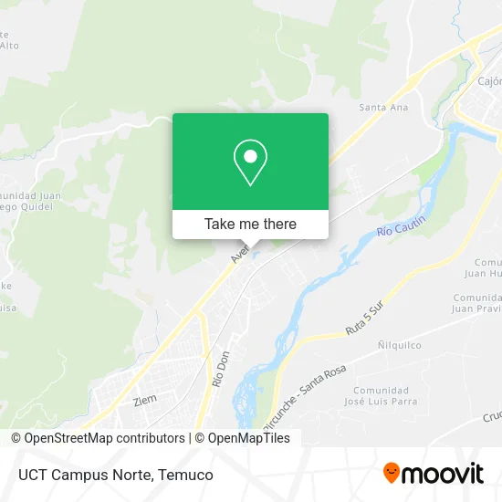 UCT Campus Norte map