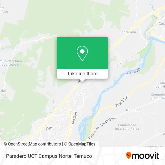 Paradero UCT Campus Norte map