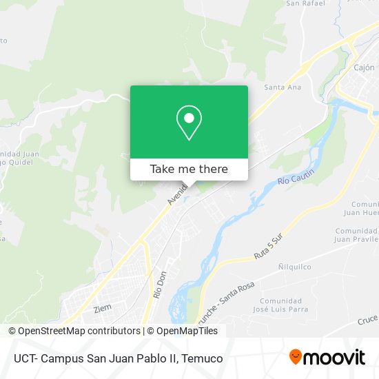 UCT- Campus San Juan Pablo II map