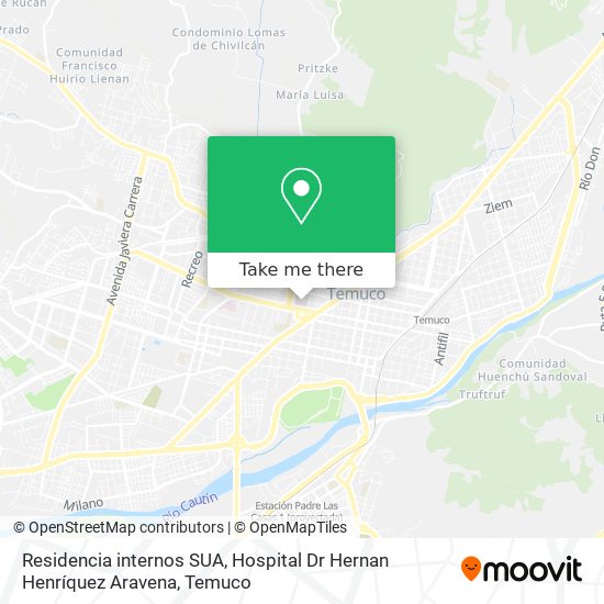 Residencia internos SUA, Hospital Dr Hernan Henríquez Aravena map