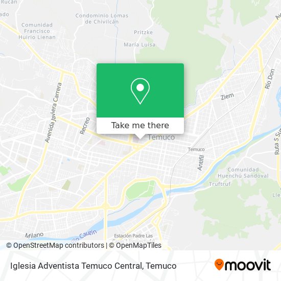 Iglesia Adventista Temuco Central map