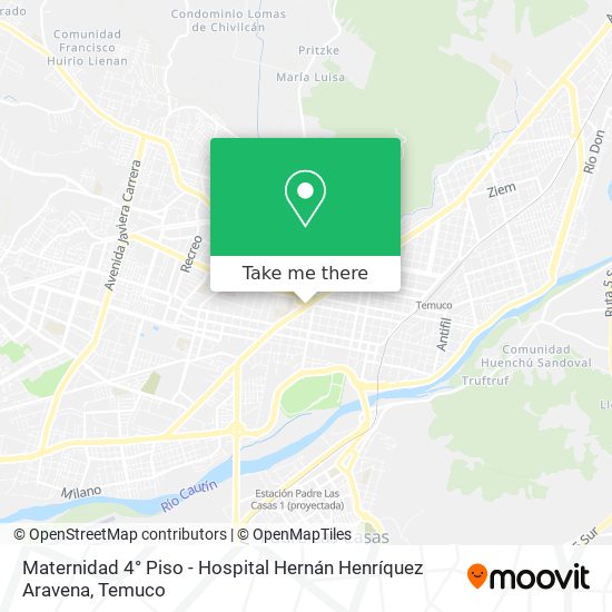 Maternidad 4° Piso - Hospital Hernán Henríquez Aravena map