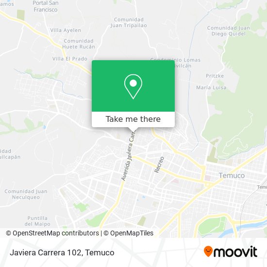 Mapa de Javiera Carrera 102