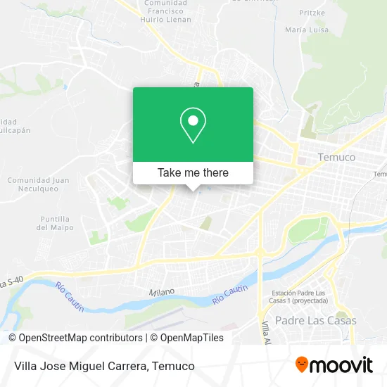 Villa Jose Miguel Carrera map