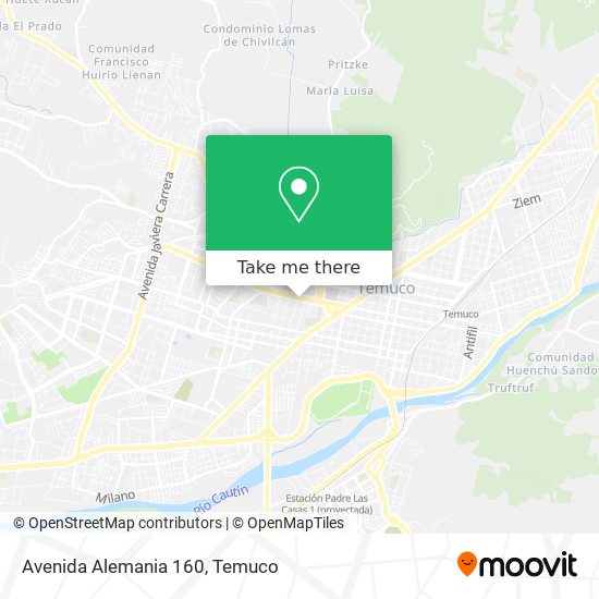 Mapa de Avenida Alemania 160