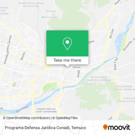 Programa Defensa Juridica Conadi map