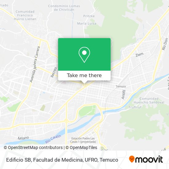 Mapa de Edificio SB, Facultad de Medicina, UFRO