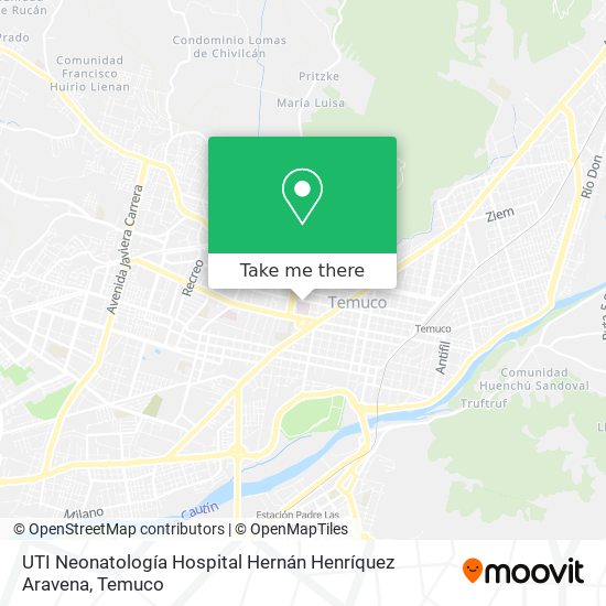 Mapa de UTI Neonatología Hospital Hernán Henríquez Aravena