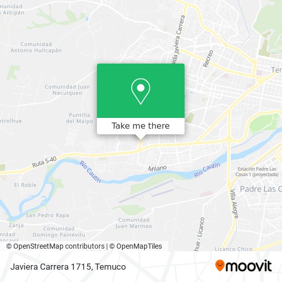 Mapa de Javiera Carrera 1715