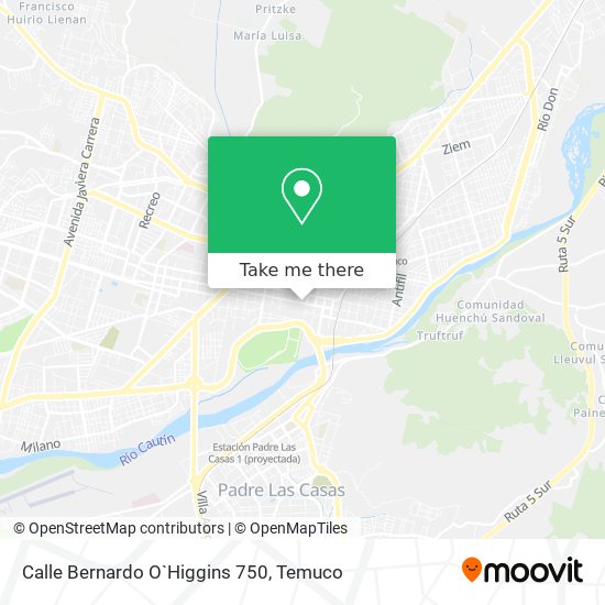 Calle Bernardo O`Higgins 750 map