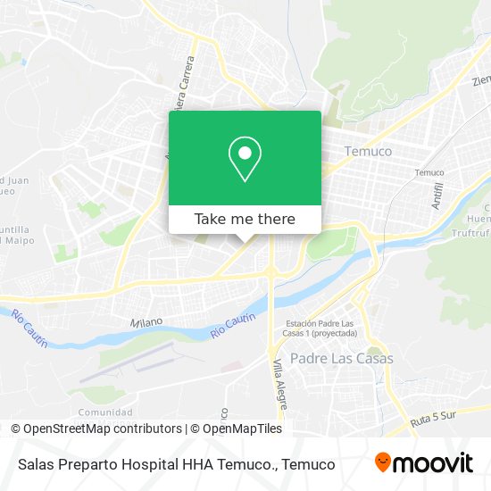 Mapa de Salas Preparto Hospital HHA Temuco.