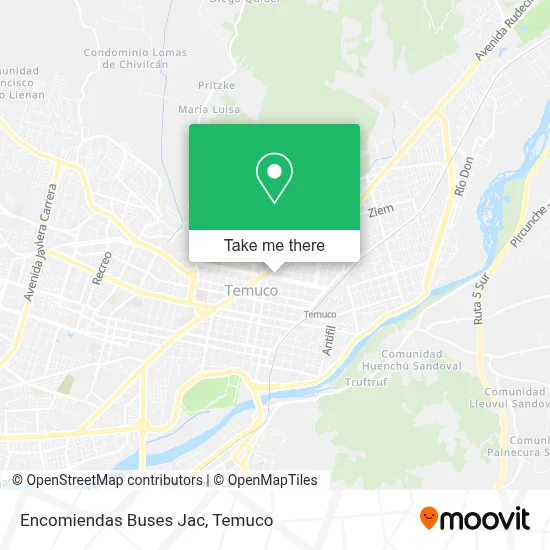 Encomiendas Buses Jac map