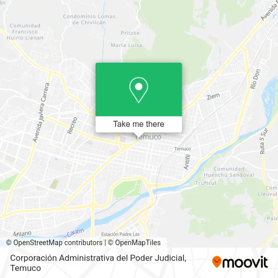Corporación Administrativa del Poder Judicial map
