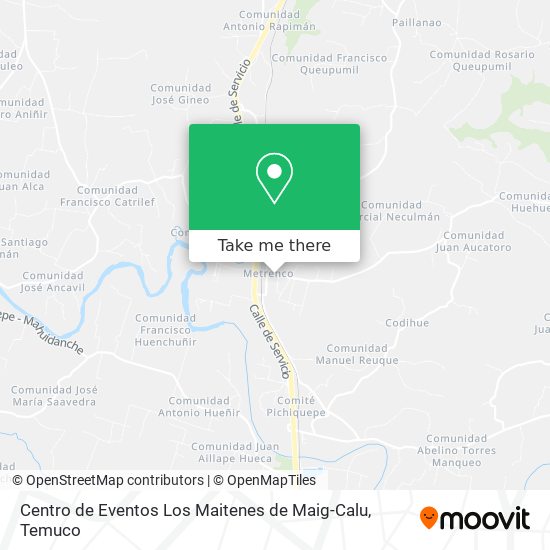 Centro de Eventos Los Maitenes de Maig-Calu map